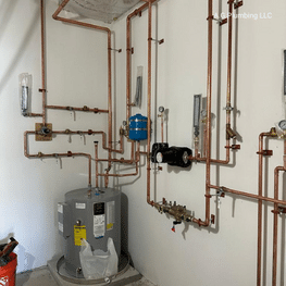 Commercial plumbing installation