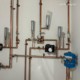 Commercial plumbing installation